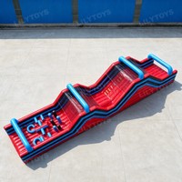 Parcours d'obstacles gonflable en PVC Lilytoys de 80 pieds avec toboggans, château gonflable avec souffleur, pour adultes et enfants, à utiliser en extérieur