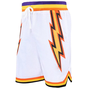 Shorts de basketball personnalisés pour hommes, style streetwear vintage, en toile tricotée respirante, avec impression Tackle et double maille - Product Image 2