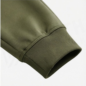 Women's Olive Green 2 Piece Knitted <b>Tracksuit</b> Full Sleeve Zipper Stand Collar Casual Sportswear Set Regular Fit All Seasons - Product Image 6