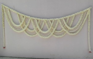 Fabric Jasmine & Tuberose Toran South Indian Wedding Door <b>Hanging</b> Malli Poo Bandhanwar Door Valance Floral Swag Entrance Garland - Product Image 3