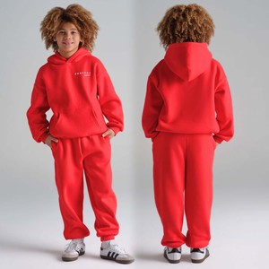 Conjuntos de sudadera con capucha y pantalones deportivos para niños, ropa informal, logotipo bordado personalizado, joggers, chándales para exteriores, 100% algodón, forro polar. - Product Image 3