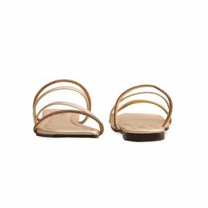 Sandales à talons dorées décontractées CL1937 - Product Image 2