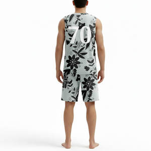 Ensembles de maillots de basket-ball personnalisés imprimés pour adultes, vêtements de sport performants, uniforme en mesh, taille plus, respirant, maillot de club - Product Image 2