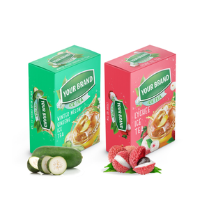 ขายร้อนชาเย็นผสมชาสุขภาพทันทีกล่องกระดาษดูเพล็กซ์บรรจุภัณฑ์ผงเครื่องดื่มผงผลไม้สําเร็จรูป - Product Image 1