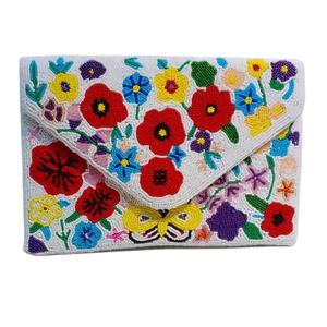 Bolso de hombro con cuentas de flores bordadas con cuentas de nuevo diseño de lujo con trabajo hecho a mano de alta calidad y toque personalizado de La India - Product Image 1