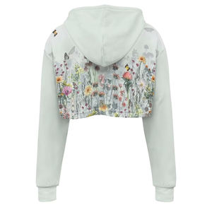 Sweat-shirt à capuche court pour femme avec découpe sur la poitrine, manches longues, style streetwear décontracté, pull à découpes pour le printemps et l'automne - Product Image 4