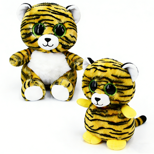 Peluche de tigre personalizado, tigre de peluche de la selva, peluche de tigre con ojos grandes verdes brillantes, muñeco de tigre del zodiaco - Product Image 1