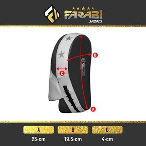 Cibles de frappe incurvées Farabi Muay Thai en cuir PU léger, absorption des chocs, personnalisables, pour entraînement de MMA et arts martiaux - Product Image 6