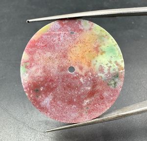 Cadran de montre en zoïsite rubis naturel 33 mm, trou central de 0,70 mm, pierre précieuse de 2 mm pour montres mécaniques personnalisées, modèle K Gems - Product Image 2