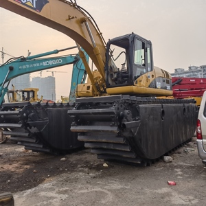 Used 320C Amphibious Excavator for Cheap Price 20tons CATT 320C Excavator Customizable telescopic pontoons Amphibious Excavator - Product Image 5