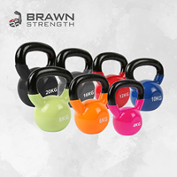 Kettlebell revêtu de vinyle pour la musculation à domicile et en salle de sport commerciale BRA1037