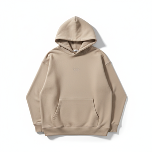 เสื้อสเวตเชิ้ตมีฮู้ดขนาดใหญ่สำหรับผู้ชาย สีพื้น ผ้าฝ้ายเฟรนช์เทอร์รี่ ดีไซน์มินิมอล มีกระเป๋าโลโก้ด้านหน้า เหมาะสำหรับใส่ในฤดูใบไม้ร่วง - Product Image 6