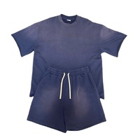 Camiseta de Manga Corta para Hombre, Estilo Acid Wash, Oversize, Vintage, con Logotipo Personalizado, Efecto Desgastado por el Sol, Estampada, Verano, Casual, Transpirable