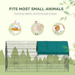 Recinto per Animali Domestici da Interno/Esterno Verde Solido da 87 Pollici con Tetto per Conigli, Galline, Cincillà, per Uso in Soggiorno - Product Image 6
