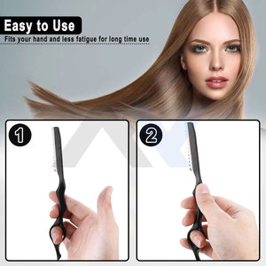 Navajas de Pelo Metálicas de 7 Pulgadas para Cortar el Cabello, Navaja Profesional para Adelgazar y Peinar, para Salón y Hogar, con Logotipo Completamente Impreso con Láser - Product Image 4
