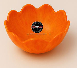 Bol à salade en résine multi-usages poli, bol de service de luxe pour les fêtes, décoration de cuisine, salle à manger et table - Product Image 6
