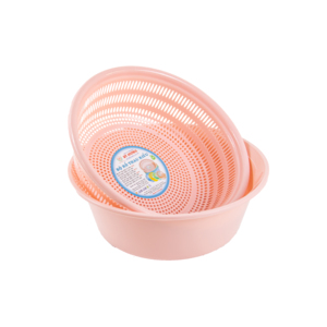 Eco-Friendly PP Plastic Basin <b>Strainer</b> Basket Set Cleaning Brushes Kitchen Vegetable Fruit Washing Dishwasher Safe <b>Colander</b> Set - Product Image 2