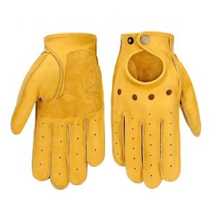 Dernier design, gants de conduite classiques rouges en cuir d'agneau véritable souple pour la protection des mains en hiver, logo personnalisé - Product Image 3