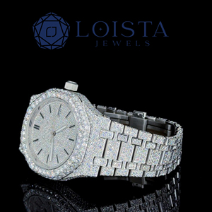 Relojes de Lujo para Hombre Loista Jewel Designer, con Movimiento de Cuarzo, Acero Inoxidable, Zafiro y Moissanita VVS, Venta al Por Mayor - Product Image 2