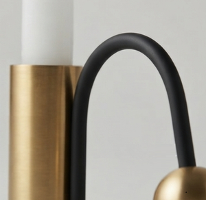 Minimalist Modern Brass Candlestick Holder Geometric Black Arch <b>Ball</b> Stand Home Decor - Product Image 3