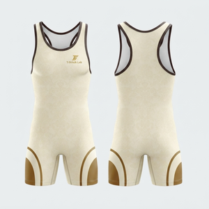 Singlet de Lucha Libre para Hombre de Alta Calidad a Precio Económico, Secado Rápido, Transpirable, Logotipo Personalizado, Precio al por Mayor, Fusión sin Costuras, Colores Sólidos - Product Image 2