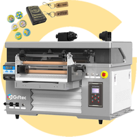 Printer Giftec UV DTF dengan Fungsi Kamera 4060 Printer Label Digital Roll to Roll Mesin Pencetak Stiker untuk Botol Parfum