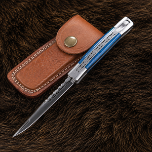 Navaja Plegable Personalizada OEM con Mango Azul, Cuchillo Utilitario EDC con Bloqueo Lineal para Acampar al Aire Libre y Uso Diario - Product Image 1