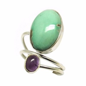 Bagues et bijoux en argent sterling 925 de style bohème classique, sertis de turquoise et d'améthyste ovales, vente en gros - Product Image 1