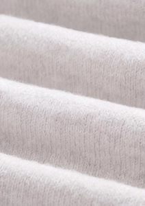 Pull en tricot blanc à boutons sur le devant, manches longues, couleur unie, pull-over pour homme, coupe classique, 100% coton - Product Image 4