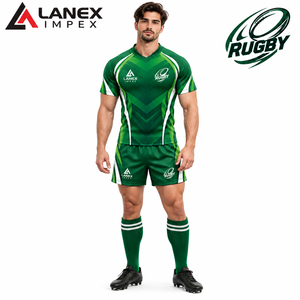Professional Rugby Union Uniform Sets for <b>Men</b> Customized Sublimation Printing Breathable Athletic Jerseys and <b>Shorts</b> for Team - Product Image 2