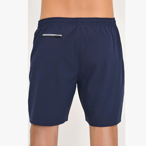 Men's Blue Solid Color <b>Polyester</b> <b>Shorts</b> Elastic Waist Quick Dry Casual Style Bermuda Length Side Stripe - Product Image 5