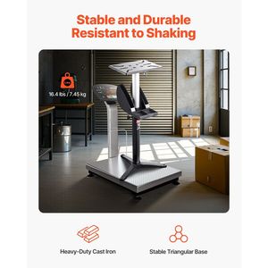 Supporto a piedistallo regolabile in altezza 12x10 pollici per smerigliatrice da banco, piastra di montaggio a pavimento con morsetto a 5 livelli di regolazione dell'altezza - Product Image 3