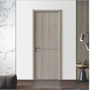 Puerta Moderna de Dos Paneles Estilo Shaker en MDF con Revestimiento de PVC para Interiores de Hotel, Baño, Cocina y Dormitorio - Product Image 5