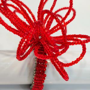 Anneau de serviette en perles rouges, accessoire décoratif pour la table, mariage, fête, banquet, décoration de la maison, vente en gros, fabricant - Product Image 4