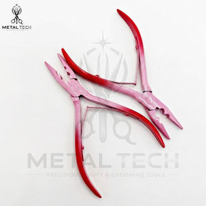 Juego de Pinzas Profesionales de Acero Inoxidable con Degradado Rosa para Remover Extensiones de Cabello, Abridor de Anillos Micro de Múltiples Orificios, Kit de Herramientas para Salón - Product Image 3