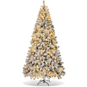 Albero di Natale Artificiale Pre-Illuminato Effetto Neve da 180 cm con 1000 Rami e 250 Luci Bianco Caldo - Product Image 1