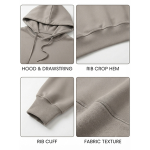 Sudadera con capucha corta de punto para mujer, suave, transpirable, ecológica, estilo casual urbano con hombros caídos - Product Image 3