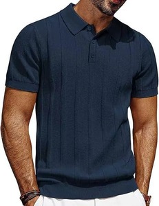 Chemises polo en coton doux de haute pureté personnalisées pour hommes, anti-rides, taille oversize - Product Image 3