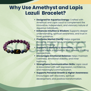 Aquarius <b>Amethyst</b> Beaded Bohemian Crystal & Rhinestone <b>Bracelet</b> - Product Image 6
