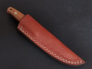 มีดล่าสัตว์เหล็กดามัสกัสทำด้วยมือมีขนาดกำหนดเองด้ามจับไม้ที่สะดวกสบาย S48คุณภาพระดับพรีเมียม - Product Image 4