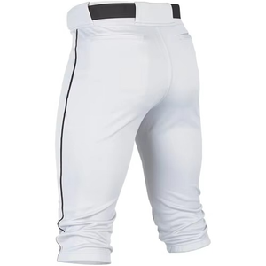 Wholesale Baseball Pants Trousers Side Stripe 100%Polyester Anti Bacterial Breathable Youth <b>White</b> Baseball Pants <b>Knickers</b> - Product Image 2
