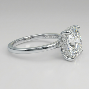 High Quality 925 Sterling <b>Silver</b> 14K Gold Plated Romantic Engagement Radiant Cut <b>Solitaire</b> Cubic Zirconia CZ Promise <b>Ring</b> - Product Image 4