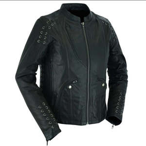 Chaqueta Thunder Rider de Manga Larga Personalizada para Hombre, Estilo Europeo y Americano, Chaqueta de Cuero Estilo Punk con Cuello Alto para Hombre - Product Image 3