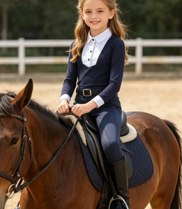 Pantalon d'équitation taille haute pour femme, turquoise, 100 % polyester, fermeture éclair, longueur intégrale - Product Image 6