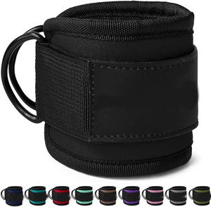 SAMROZ SPORTS Sangles de cheville pour machine à câble, pour exercices de fessiers, entraînements des jambes et du bas du corps - Sangles de jambe réglables en néoprène - Product Image 1