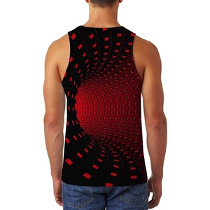Camiseta sin mangas informal para hombre, chaleco con estampado 3D, tela elástica, sublimación estampada, camiseta de salón para gimnasio, nueva ropa de moda diaria de talla grande - Product Image 6