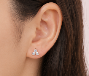 <b>Silver</b> Plated 925 Sterling <b>Silver</b> <b>Stud</b> <b>Earrings</b> Fashion Trendy Elegant Flower Design Jewelry Handmade Bulk Product Women's - Product Image 4