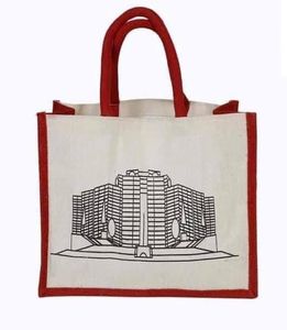 Pattern Type New Solid Jute Nature Color Wholesale Bangladesh Manufacturer New Arrival Customized 100% Nature Jute Shopping <b>Bag</b> - Product Image 1