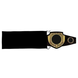 Cinturón de Campeonato Negro con Corona de Laurel Dorada y Diseño de Estrella, Hebilla de Aleación con Impresión por Transferencia de Calor, Unisex - Product Image 2