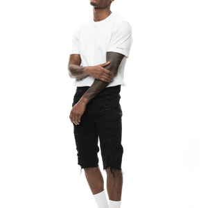 High Quality Breathable Light Wash <b>Men</b> Denim Shorts Casual Summer Running Training Wear New Arrival 2026 - Product Image 4